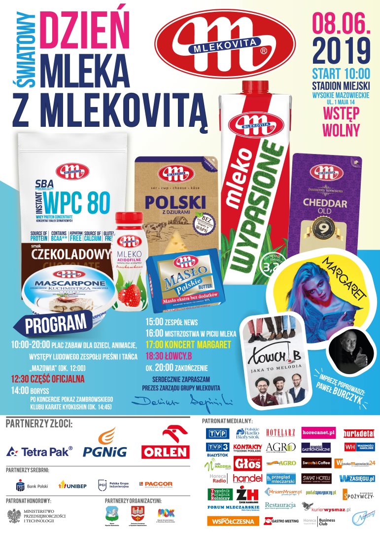 Światowy Dzień Mleka w Polsce z MLEKOVITĄ - plakat